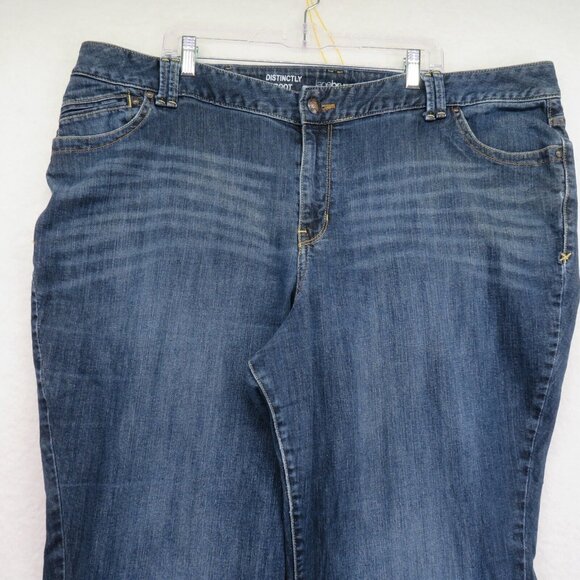 Lane Bryant Jeans Womens Size 26 Average Blue Dark Wash Denim Distinctly Boot - Picture 2 of 10